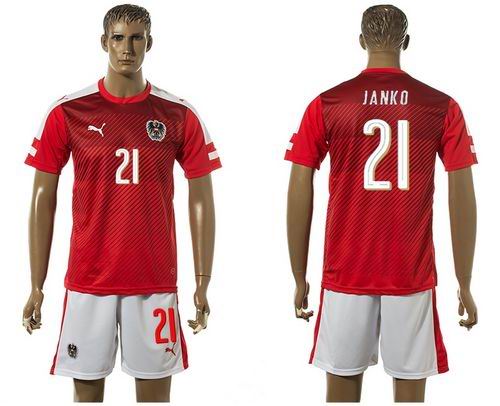 Austria #21 Janko Red Home Soccer Country Jersey - Click Image to Close